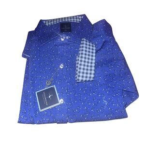 Tailorbyrd Collection Men's Button Down blue long Sleeve Shirt XXL M22536LS